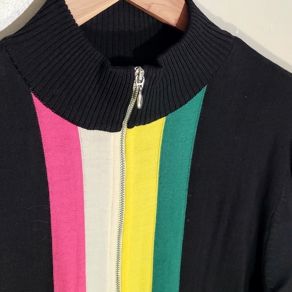 Woolistic Black Multicolor Stripe Sweater - Picture 4 of 6
